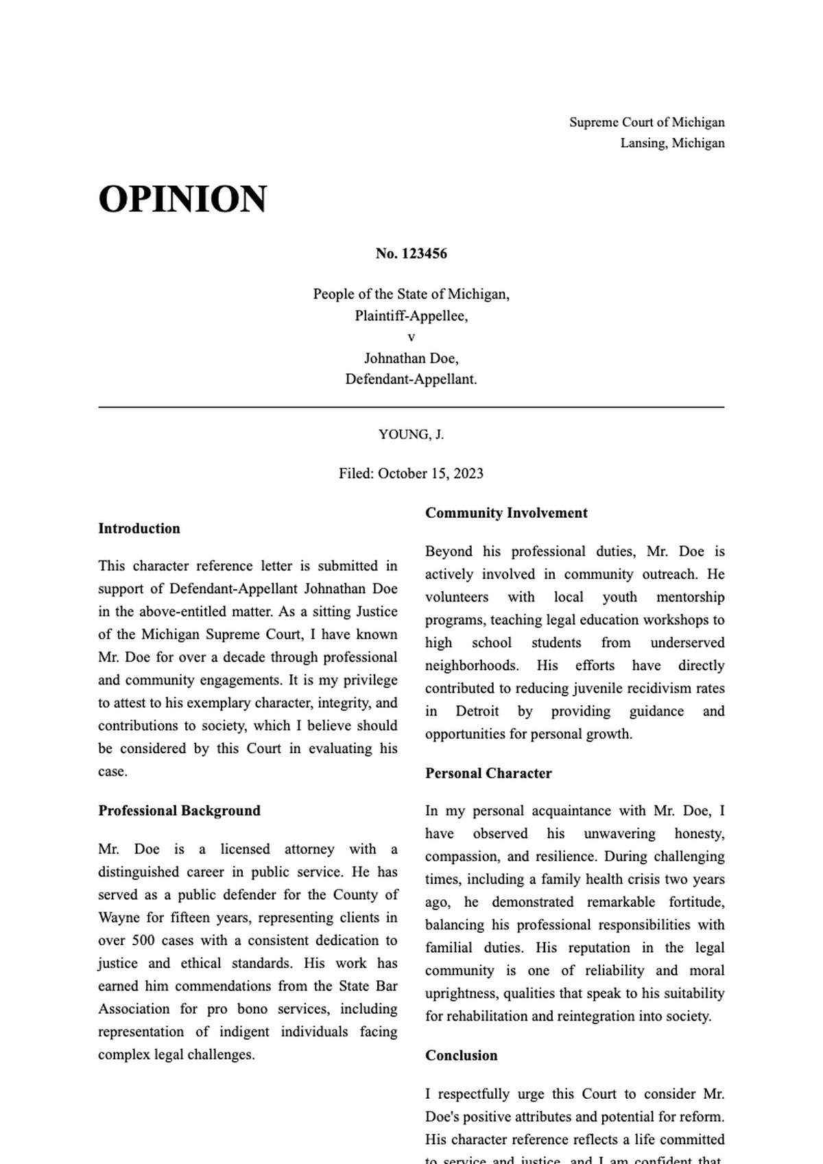 Michigan Supreme Court legal opinion document filed July 23 2004 with case details and judge names_variant_2